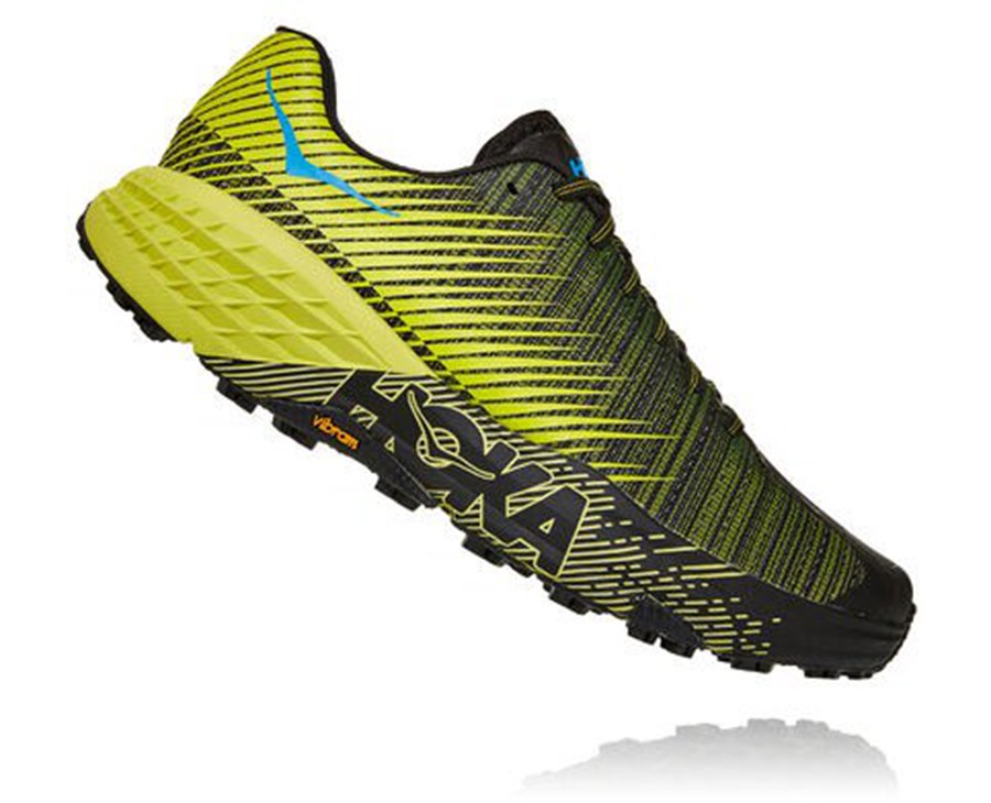 Hoka One One Evo Speedgoat Trailskor Dam - Svarta/Gröna - AZBDQ-2506